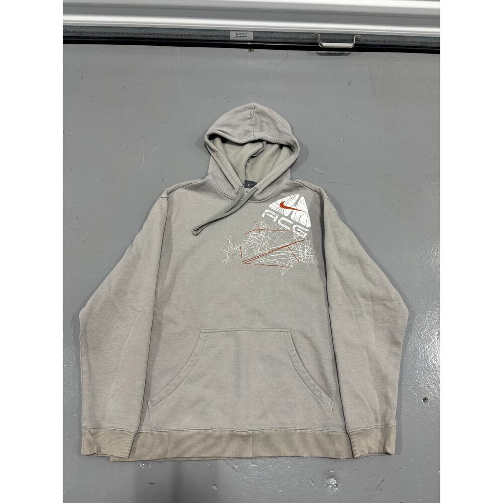 Nike Hoodie Sweatshirt Adult L Gray Athletic ACG  Sport‎ Outdoors Pullover Mens